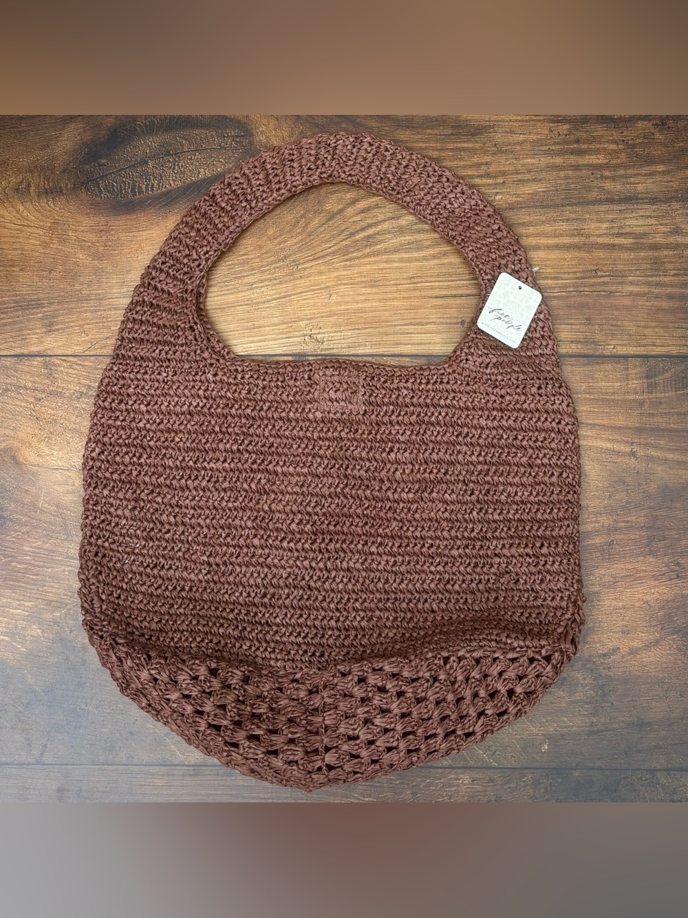 NWT Free People Sintra Tote Bag In Chocolate